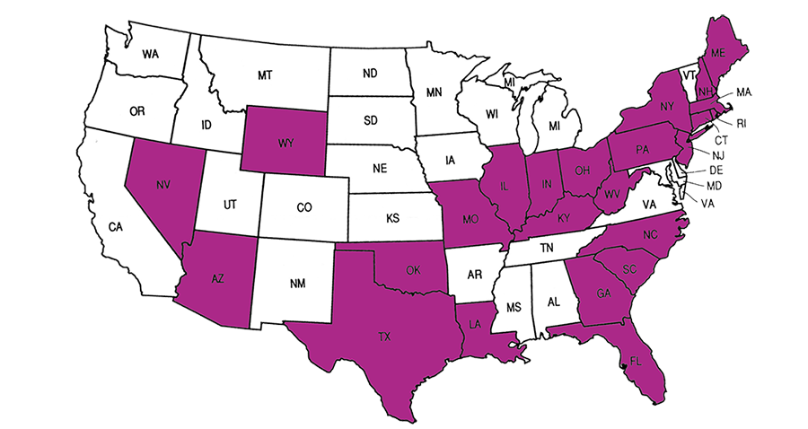 Service area map